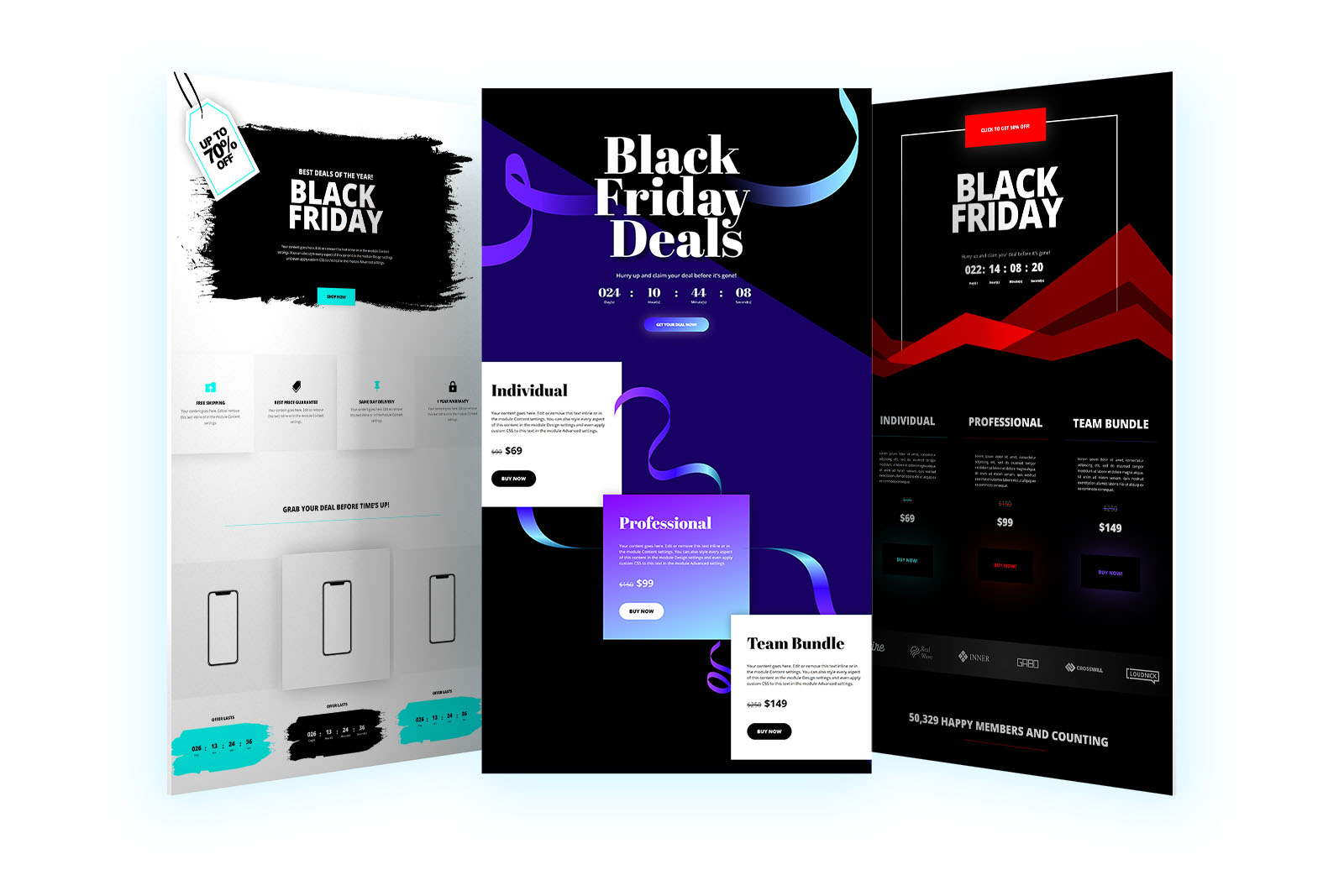 FREE Black Friday Countdown Landing Pages
