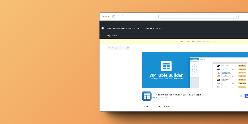 WP Table Builder 外掛程式