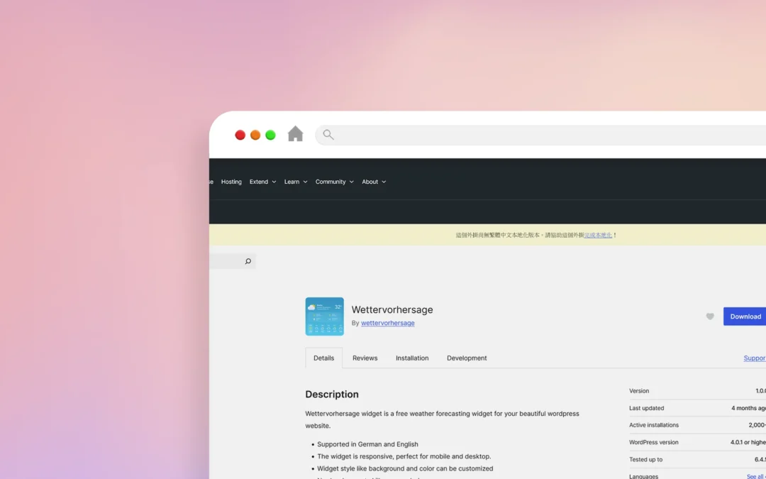Wettervorhersage 外掛程式