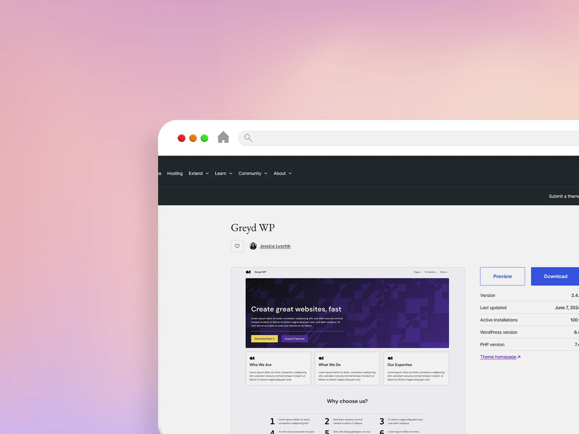 Greyd WP 佈景主題