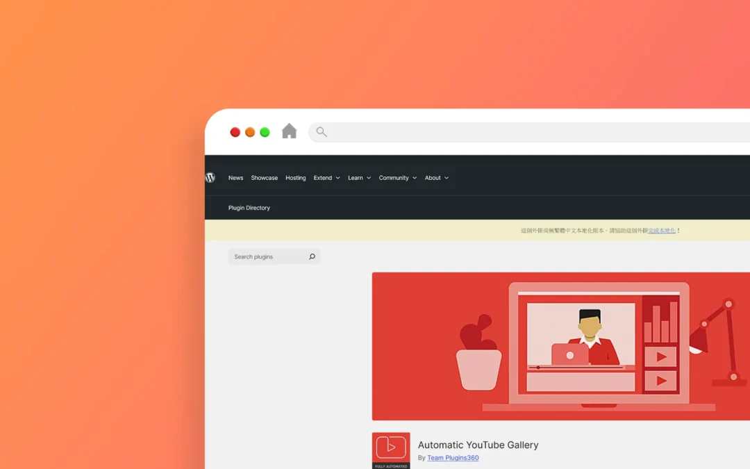 Automatic YouTube Gallery 外掛程式