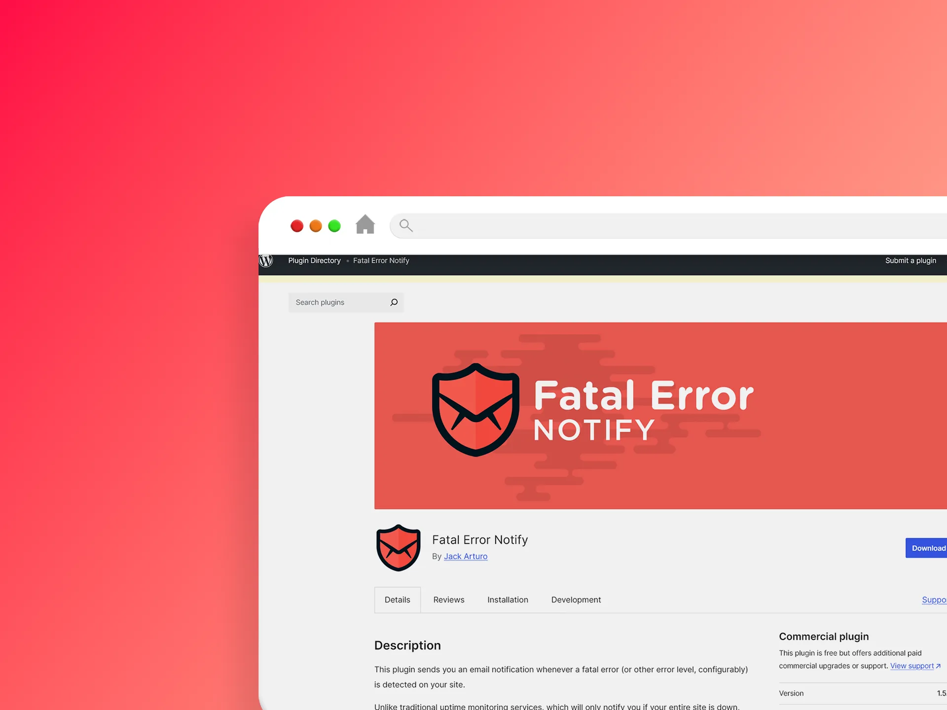 Fatal Error Notify 外掛程式