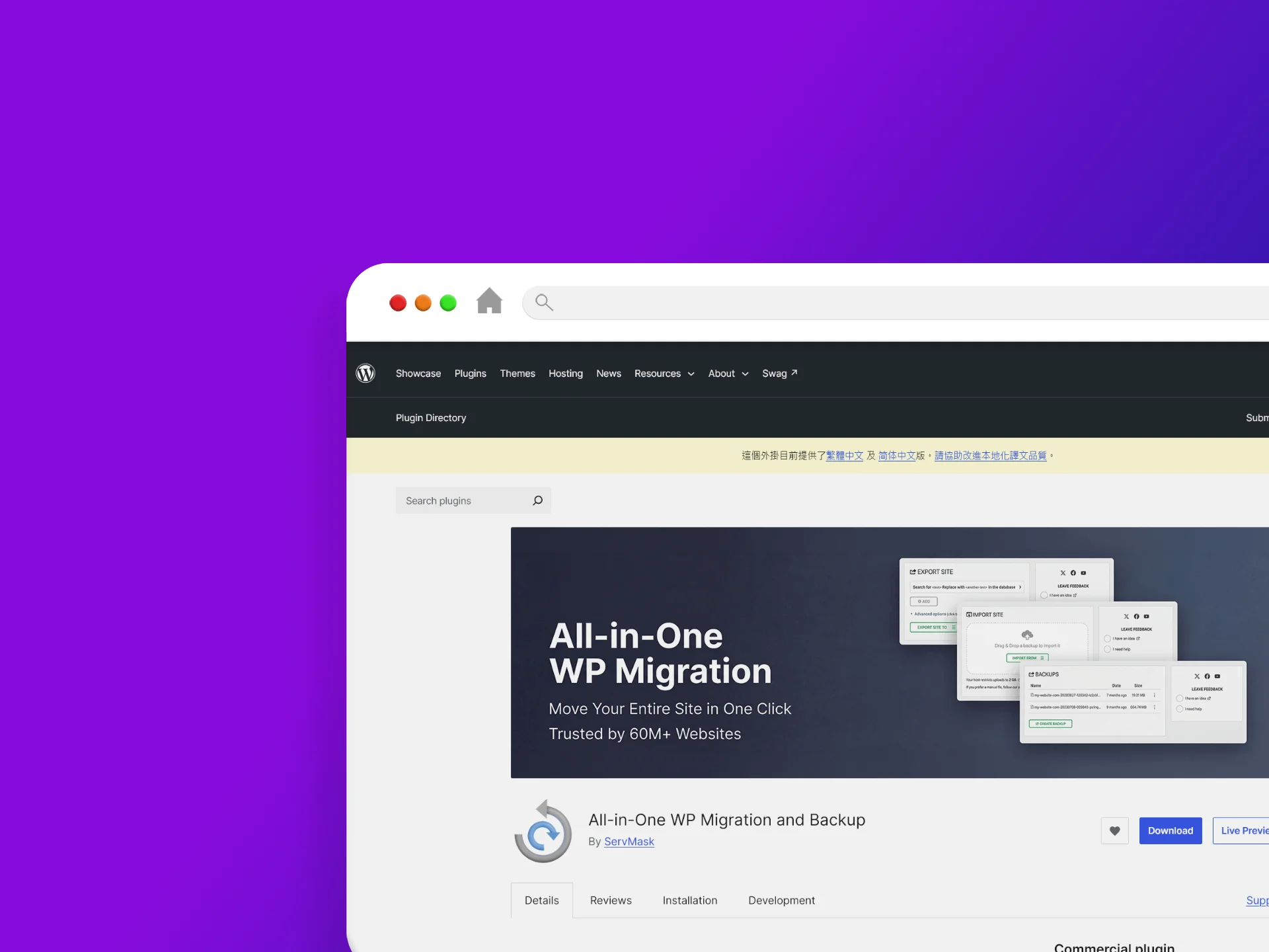 All-in-One WP Migration and Backup 外掛程式